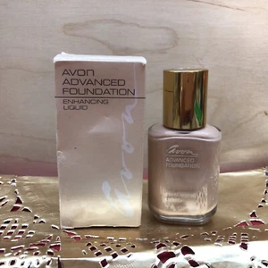 vintage avon advanced foundation enhancing liquid almond beige 1 fl oz - Picture 1 of 3