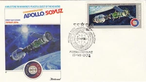 1975 Apollo-Soyuz Set of Four Russia FDC Fleetwood Cachets! - Picture 1 of 4