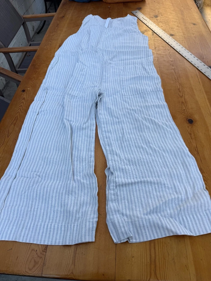 Saturday Sunday Anthropologie Marina Jumpsuit One-Piece Striped Halter SZ XL N15 - Image 1 of 4