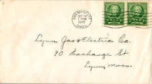 Swampscott Massachusetts to Lynn Mass - September 20 1940 - 2 cents postage - Picture 1 of 1