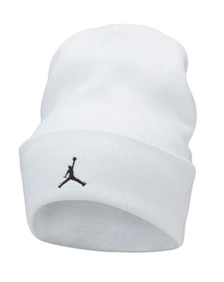 Men's Air Jordan Peak Essential Beanie Knit Hat- White- New  - Image 1 of 4