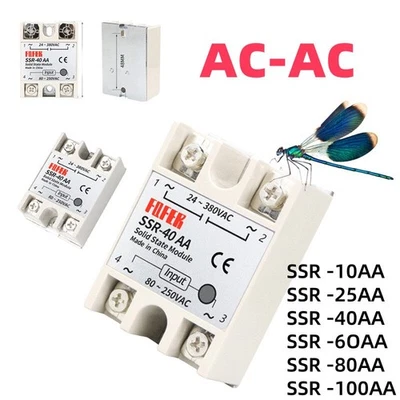 SSR Halbleiter Solid State Relais AC / AC 24-380V AC Steuerspannung 10AC - 100AC - Bild 1 von 4