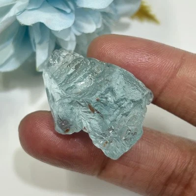95 Cts Natural Excelente Azul Genuino Aguamarina Cruda Piedra Áspera Mina Mozambique Foto 1 de 4