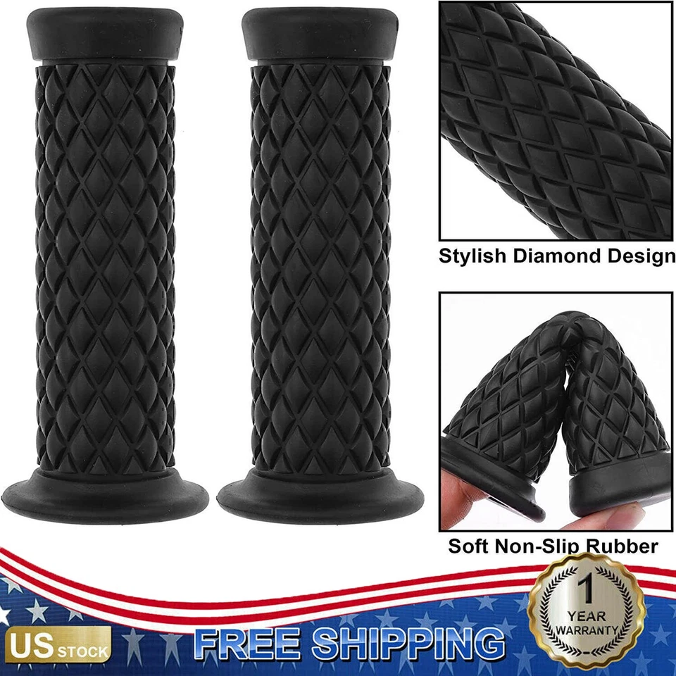 Pair OF Motorcycle Hand Grips Bar End Handlebar Gel For Cafe Racer Dirt Bike ATV Foto 1 de 4
