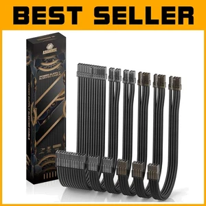 16AWG White PSU Cable Extension Kit, Reliable Power - 6-Pack - Picture 1 of 10