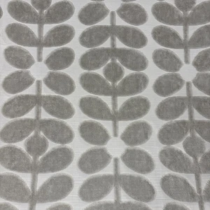 2,1 Meter Orla Kiely Samt Stoffrest - 60er Jahre Stiel grau - Polster - Bild 1 von 15
