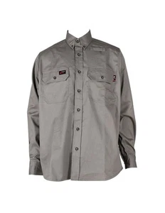 Forge FR Work Shirt Mens L/S Flame Resistant Button Solid MFRLB2PS-024 - Picture 1 of 7