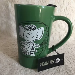 Peanuts Coffee Cup Sally Travel Mug Green White - Picture 1 of 9