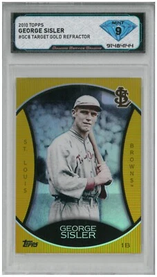 Topps George Sisler #GC8 2010 Target Gold Refractor 💎 DSG 9 como nuevo Foto 1 de 2