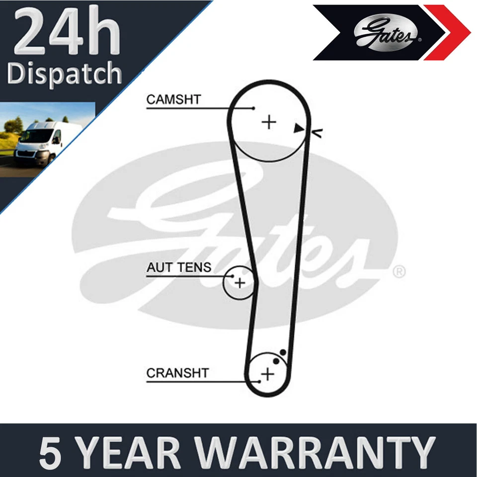 Cinturón de cámara de sincronización Gates se adapta a Hyundai Getz 2002-2007 Accent 1999-2012 1.3 1.5 Foto 1 de 1