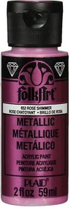 Pintura de artesanos acrílicos metálicos FolkArt - 2 oz 59 ml pintura metálica de calidad - Imagen 1 de 52