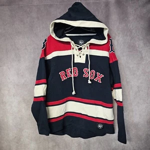 ‘47 Brand MLB Baseball Boston Red Sox Lacer Pullover Sweatshirt Hoodie Mens S - Picture 1 of 10