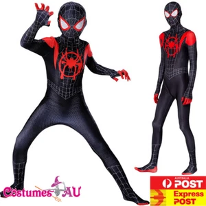 Boys Miles Morales Spiderman Costume Kids Child Spider-Man Superhero Jumpsuit
