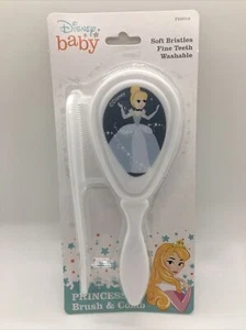 Disney Princess Baby Soft Brush w/ Comb Set Cinderella Blue Dress New Free Ship - Picture 1 of 4
