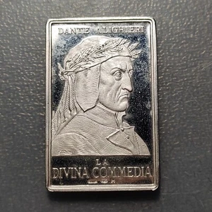 DANTE ALIGHIERI SILVER INGO T-MEDAL DIVINE COMEDY CHARON IN HIS BRAT 51x33mm - Picture 1 of 2