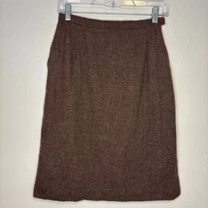Vintage Miss Pendleton 100 % Schurwolle braun Bleistiftrock Damengröße 9 10 USA - Bild 1 von 6