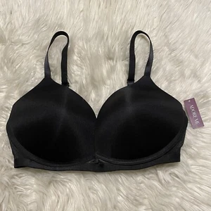 Adore Me 34DD Bra Black Plunge Padded Wireless Back Closure NEW - Picture 1 of 8
