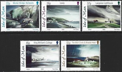 Isla de Man Sg 989/993 2002 acuarelas de Toni Onley MNH Foto 1 de 2