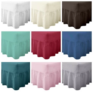 Percale Fitted Valance Sheet Non Iron Sheets Sing, Double, King, Super King - Picture 1 of 47