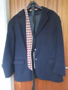 Chaqueta de traje negro para hombre 44S y pantalones de carbón 34R - principios + cinturón y corbata - Imagen 1 de 11