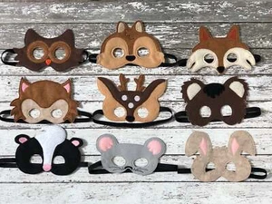 Woodland Animal Felt Masks - Picture 1 of 6