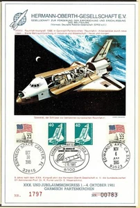 Germany / United States 1981/85 Presentation Sheet - Hermann Oberth / Spacelab - Picture 1 of 1