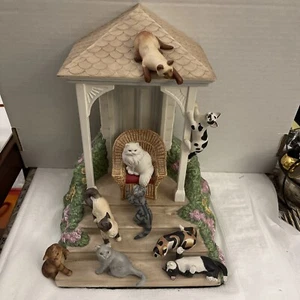 The Queen & Her Court - Hand Painted By Carol Lawson 1988 Franklin Mint - Cats - Picture 1 of 10