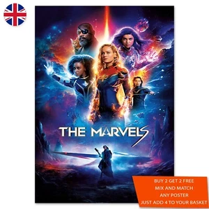 The Marvels Poster A5 A4 A3 A2 A1 Maxi Wall Art Print Marvel -2290 - Picture 1 of 2