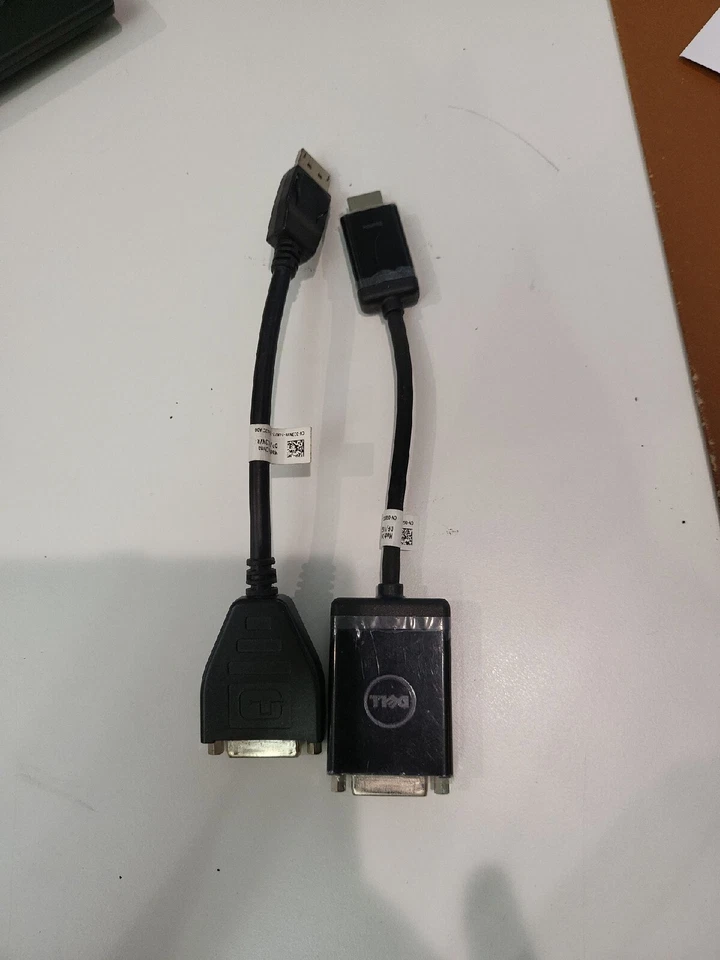 NEW DELL High Speed Displayport DP Male To DVI-D Male Cable Adapter (x 2) - Image 1 of 1