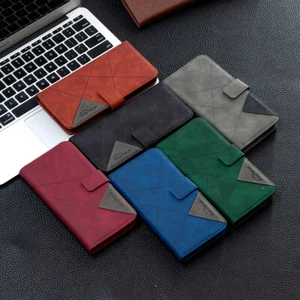 Leather Flip Magnetic Stand Rhombus For Nokia C1Plus C21 5.4 C110 C02 Phone Case - Picture 1 of 10