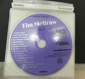 Chartbuster Karaoke Artist Series Tim McGraw Vol. 1 CB-90036 - Picture 1 of 2