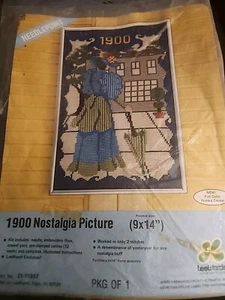 Lee Ward's 1975 Vintage Needlepoint" 1900 Nostalgia Picture" - Picture 1 of 2
