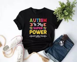 Camiseta Autism Is My Power Regalo Día del Autismo Extraño Camisa Ahdh Hombres Mujeres Niños Top - Imagen 1 de 8