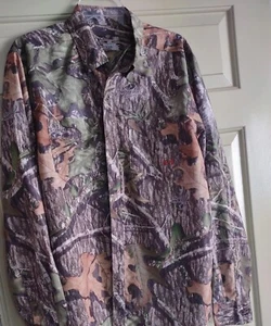 Under Armour Mossy Oak Obsession Camo Long Sleeve Shirt button down Men’s M - Picture 1 of 4