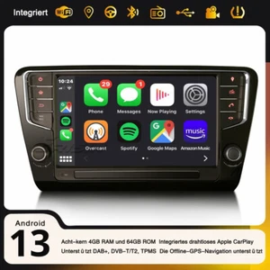 9" Android 13 Autoradio Für SKODA Octavia III 2014-2018 CarPlay Navi 64GB 8-Kern - Bild 1 von 17