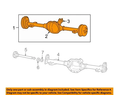 Used Rear Axle Assembly Rear fits: 1997 Chevrolet Blazer s10/jimmy s15 4x2 7-5/8 - Image 1 of 3