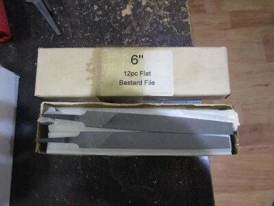Box Of 12 NOS 6" Flat Bastard Metal Files Good Quality Import Great Price - Image 1 of 4