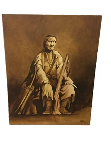 Robert Tree ' Navajo Chief ' Oil On Canvas painting , southwest American Indian - Picture 1 of 8