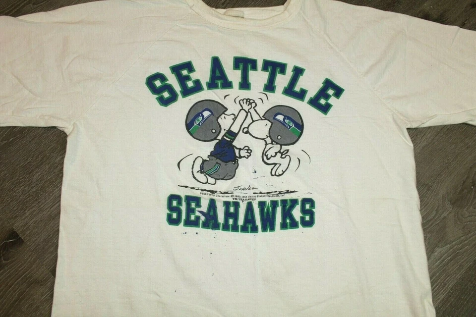 Seattle Seahawks NFL Football Joe Cool White Short Sleeve T shirt HN4271 - Image 1 of 1