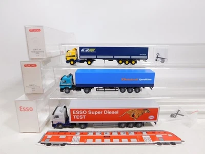 3x wiking H0 1:87 Autoarticolato MB: Esso + 510 02 34 03 34 Mint + Box # - Immagine 1 di 4
