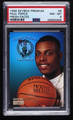 1998-99 Skybox Premium Fresh Faces Paul Pierce #8FF PSA 8 Rookie RC HOF - Image 1 of 2
