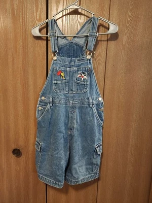 De Colección 1999 Tweet Bird and Sylvester the Cat Denim Niños Pantalones Cortos Mono Foto 1 de 4