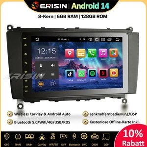 8-Kern DAB+ Android 14 Autoradio GPS Wifi Mercedes Benz CLK-Class W209 C209 A209 - Bild 1 von 20