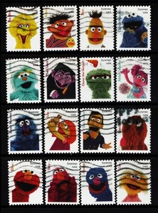 OFF paper #5394 Sesame Street (used set of 16) Forever 2019 _f267 - Picture 1 of 1