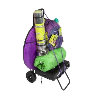 Festival Travel Trolley - MAX 50kgs Lightweight Foldable with bungee cord Black - Picture 1 of 7