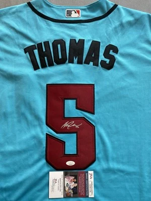 ARIZONA DIAMONDBACKS ALEK THOMAS AUTOGRAPH #5 NIKE JERSEY JSA CD81146 - Image 1 of 4