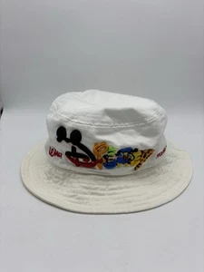 Walt Disney World Vintage 90’s Embroidered Logo White Bucket Hat Adult One Size - Picture 1 of 10