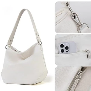 UEC IVORY WINTER WHITE Montana West Medium Hobo Bag - Picture 1 of 10