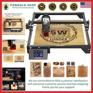 Hágalo usted mismo Grabador Láser 5W con Pantalla Táctil a Color - Solución de Grabado Versátil - Imagen 1 de 15