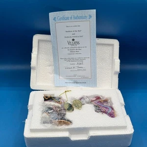 Bradford Exchange Disney Villains Ornaments Set 3 Baddest Of The Bad Fitted Evil - Picture 1 of 9